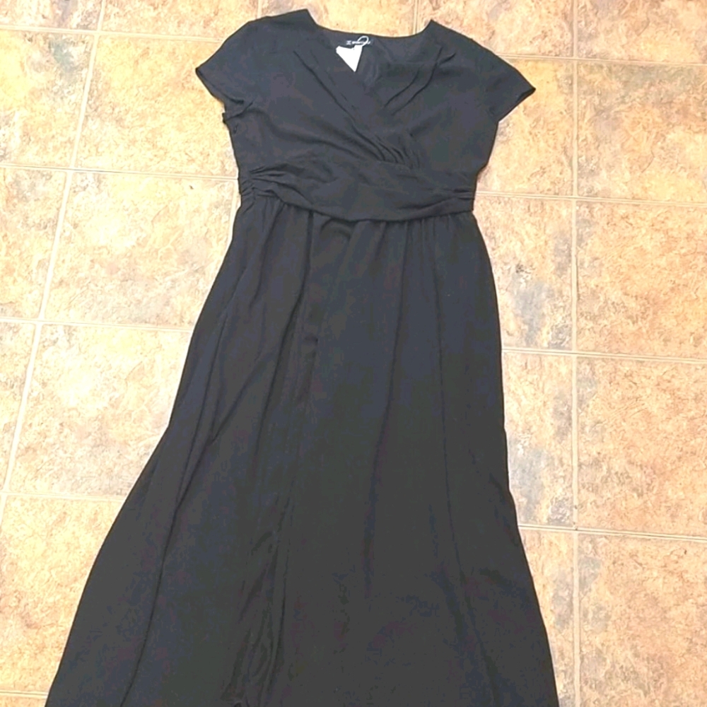 NWT Ibtom Castle soft black maxi dress extra large